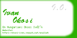 ivan okosi business card